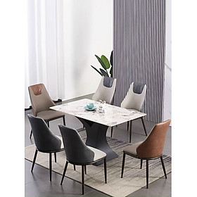 Mua Bàn Ghế Ăn Phong Cách Đương Đại Châu Âu - Xu Hướng Hiện Nay Cho Không Gian Hiện Đại - Chân Thép Mặt Đá - Hàng Nhập Khẩu AZP