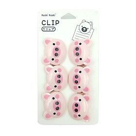 Kẹp Giấy Moshi Bộ 6 Cái 0035 - Hình Heo