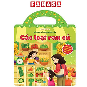 Sách - Bóc Dán Sử Dụng Nhiều Lần - Các Loại Rau Củ