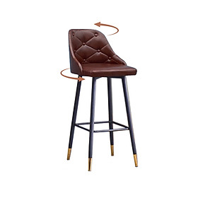 Mua Ghế bar thân xoay 360 bọc da simili chân sắt ống đồng Louis 3C-P