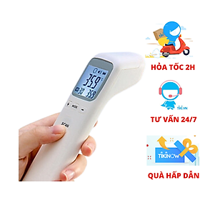 Nhiệt Kế Hồng Ngoại , Đo Không Tiếp Xúc - Cảnh Báo Sốt -- Tặng Kèm 1 Cặp Pin 