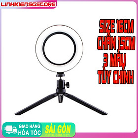 Mua Đèn livestream 16cm chân 15cm để bàn giá sỉ