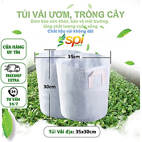 Túi Trồng Cây (khổ 35x30) Vải Địa Kỹ Thuật Bền - Thân Thiện Môi Trường - Thúc Đẩy Tăng Trưởng Cây - Phù Hợp Mọi Loại Cây