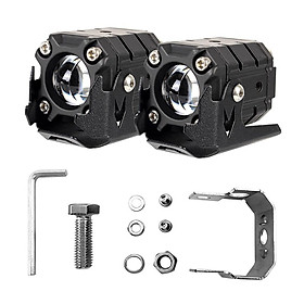 Set 2 đèn pha LED 12V 24V siêu sáng cho xe hơi/ xe tải/ xe máy