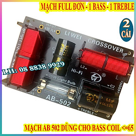 CẶP MẠCH PHÂN TẦN 2 LOA CAO CẤP AB-502 - FULL ĐƠN - GIÁ 2 MẠCH