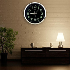 12'' Modern Decor Luminous Quartz Wall Clock Non-ticking Glow In The Dark