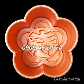 Khuôn ép xôi hoa mai 5 cánh chữ Thọ loại 16 cm - Mã số 1567