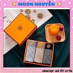 Quần lót nam, quần sịp đùi nam- hộp 3 chiếc boxer nam chữ h hộp cam cao cấp