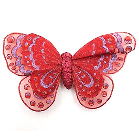 Kẹp Bướm Trang Trí Giáng Sinh - Mẫu 2 - Màu Đỏ