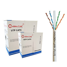 CÁP MẠNG GOLDEN LINK PLUS UTP CAT 6, đồng nguyên chất (màu trắng xám, 305m)- Hàng Chính Hãng