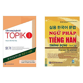 Combo học tiếng hàn sơ cấp ngữ pháp tiếng hàn thông dụng và cẩm nang luyện thi topik tặng 1 cuốn sổ tay