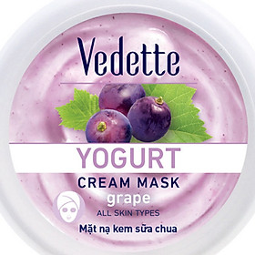 Mặt Nạ Kem Sữa Chua Dưỡng Ẩm Sâu Vedette Nho (Tươi Trẻ) - Hũ 120ml