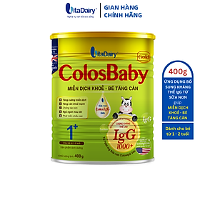 Sữa bột Colosbaby Gold 1+ 400g giúp tăng cường miễn dịch, tăng cân khỏe