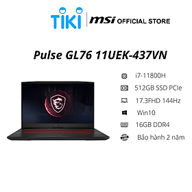 Mua Laptop MSI Gaming Pulse GL76 11UEK-437VN (i7-11800H Gen 11th | 16GB DDR4 | SSD 512GB PCIe | VGA RTX 3060 6GB | 17.3 FHD IPS 144Hz | Win10| Titanium Gray) - Hàng Chính Hãng