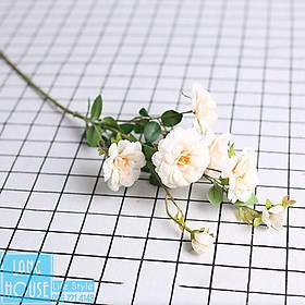 Hoa Giả Hoa Lụa - HOA TRÀ NHẬT BẢN Loại 1 - 1 Cành 5 Bông