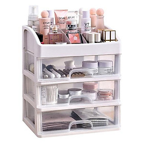 Kệ Mỹ Phẩm Để Bàn, Kệ Để Đồ Trang Điểm, Trang Sức 4 Tầng 3 Ngăn Kéo