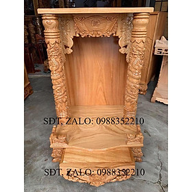 Mua Bàn thờ ông địa gõ đỏ mái bằng chữ Tâm 60x98 cột 10