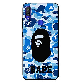 Ốp in cho Xiaomi Redmi Note 7 Bape Xanh Có Chữ - Hàng chính hãng