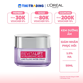 Kem dưỡng siêu cấp ẩm, giúp làm căng mượt da và giảm nếp nhăn L'Oreal Paris Revitalift 1.5% Hyaluronic Acid 50ml