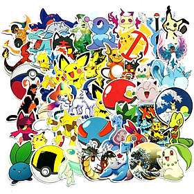 Hình ảnh Sticker 45 miếng hình dán Pokemon
