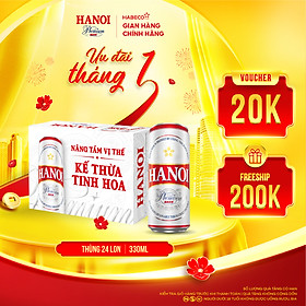 Bia Hanoi Premium - Thùng 24 lon 330ml