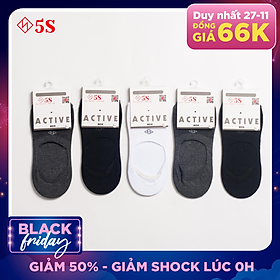 Combo 5 Đôi Tất Lười Nam, Vớ Lười Nam 5S Kháng Khuẩn, Khử Mùi Cao Cấp (Nhiều Màu)