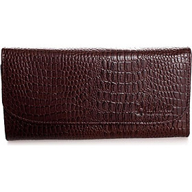 Ví nữ da bò vân cá sấu bấm nút Huy Hoàng