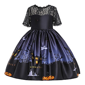 Girls Dresses Kids Clothes Princess Pumpkin Witch for Halloween Wedding Party Gifts Prom