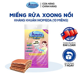 Gói 10 Miếng rửa xoong nồi tiện dụng Ihomeda - Set 10 Ihomeda pan srubbers