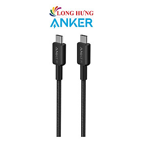 Cáp USB Type-C to Type-C Anker 322 Nylon Cable III 60W 0.9m A81F5/1.8m A81F6 - Hàng chính hãng