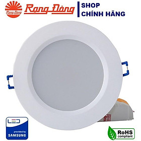 Đèn LED âm trần 9W Rạng Đông, khoét lỗ 110mm, vỏ nhựa