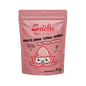 Snack Sachi bánh tráng Vị Mực -  Thùng 5 gói