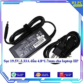 Sạc 19.5V-3.33A đầu 4.8*1.7mm cho laptop HP - Kèm Dây nguồn - Hàng Nhập Khẩu