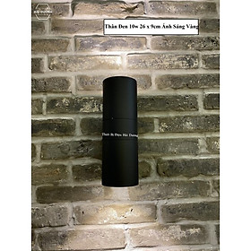 Đèn led gắn tường hình trụ 10w - Ánh sáng vàng