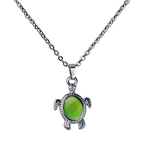 Cute Tortoise Animal Pendant Color Change Mood Feeling Charms Chain Necklace