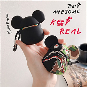 Mua Ốp bảo vệ tai nghe Cá Mập Bạo Lực dành cho case airpod 1/2/Pro chống va đập
