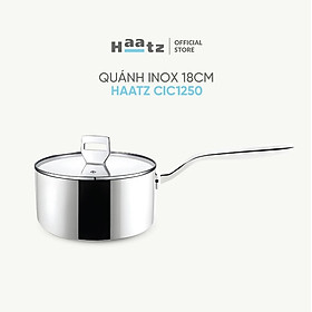 Mua Quánh Inox316 Đúc Đáy Liền 3 Lớp Haatz CIC1250 Size 18cm - Hàng Chính Hãng Bảo Hành 5 Năm
