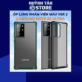 Ốp lưng note 20 ultra chống sốc bảo vệ camera chống vân tay nhám viền màu ver 2 phụ kiện huỳnh tân store