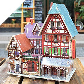 Đồ chơi lắp ráp gỗ 3D Robotime F127 - Khách Sạn Pháp French Hotel