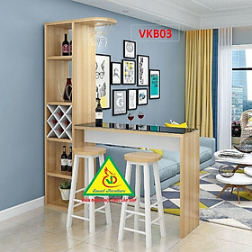 Mua Quầy bar  quầy bar mini  quầy bar nhà bếp kết hợp tủ rượu VKB03 ( không kèm ghế) - Nội thất lắp ráp Viendong Adv