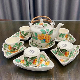 Mua ẤM CHÉN HOA MẶT TRỜI️BỘ ẤM VẼ ĐẸP️BỘ ẤM TRÀ
