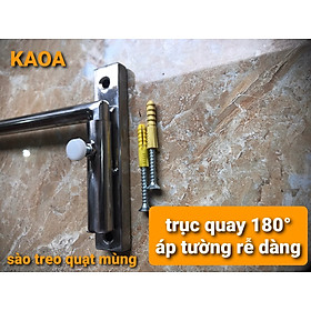 Mua Thanh treo quạt màn cao cấp SU304.( dạng rút .quay 180° áp tường bảo hành 12 tháng )