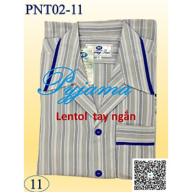 Bộ Pyjama HUONGTAM Lentol  tay Ngắn nam cao cấp(PNT02N6). Chất liệu vải Lentol loại tốt: mềm mại, thoáng mát, không phai màu
