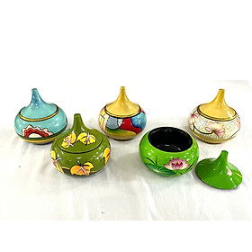 Hủ bí sơn mài cao cấp thích hợp đựng vật dụng nhỏ, bánh kẹo, trang trí, làm quà tặng,...