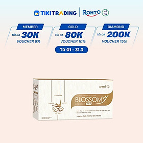 Nước uống collagen tổ yến giúp đẹp da, tăng cường sức khỏe Blossomy Premium lốc 10 chai x 50ml