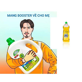 Nước giặt xuất khẩu Booster Hương hoa nắng (2022) và Nước rửa chén Ultra nhập khẩu Châu Âu