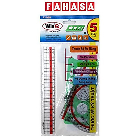 Bộ 5 Cây Thước Dẻo Trắng WinQ T-160