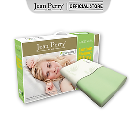 Gối nằm chiết xuất nha đam Jean Perry Memory Foam Aloe Vera 40x60x11/9cm