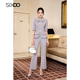 Quần công sở ống loe xám thời trang SIXDO