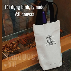 Mua Túi đựng ly cốc nước bình giữ nhiệt ô che nắng chống nước vải canvas vải bố CHEERS